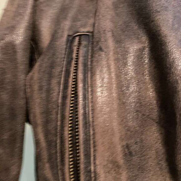 Hard to Find Vintage Harley Davidson Women's Distressed Leather Racing Jacket - Picture 4 of 11